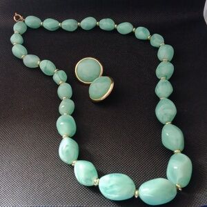 Elegant Sage/Seafoam Green Necklace and Earring Set